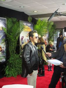 On the Walking With Dinosaurs red carpet, John Leguizamo spoke to me about deflated dinosaurs